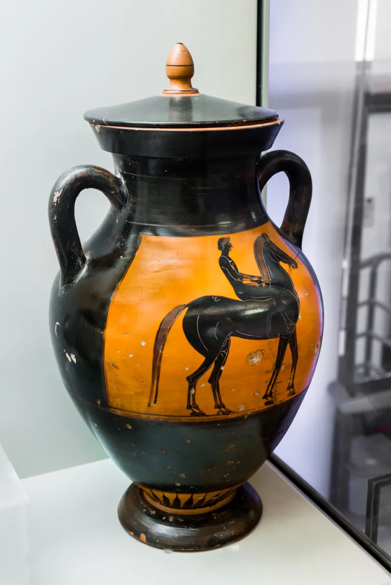 Taleides Painter - Abv 174 2 - Young Horseman Leading Void Horse - Roma Mnevg 15538 - 