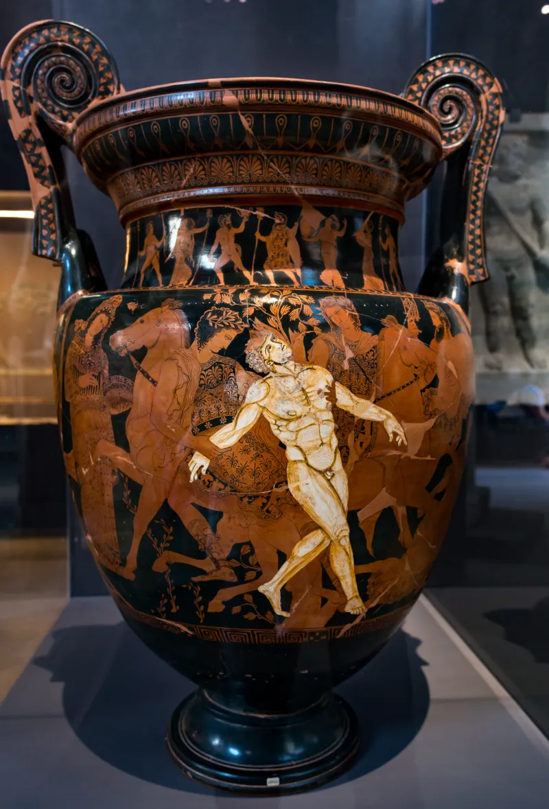 Talos Painter - Arv 1338 1 - Dionysos With Satyrs And Maenads - Death Of Talos - Argonauts And Gods - Ruvo Manj 36933 - 