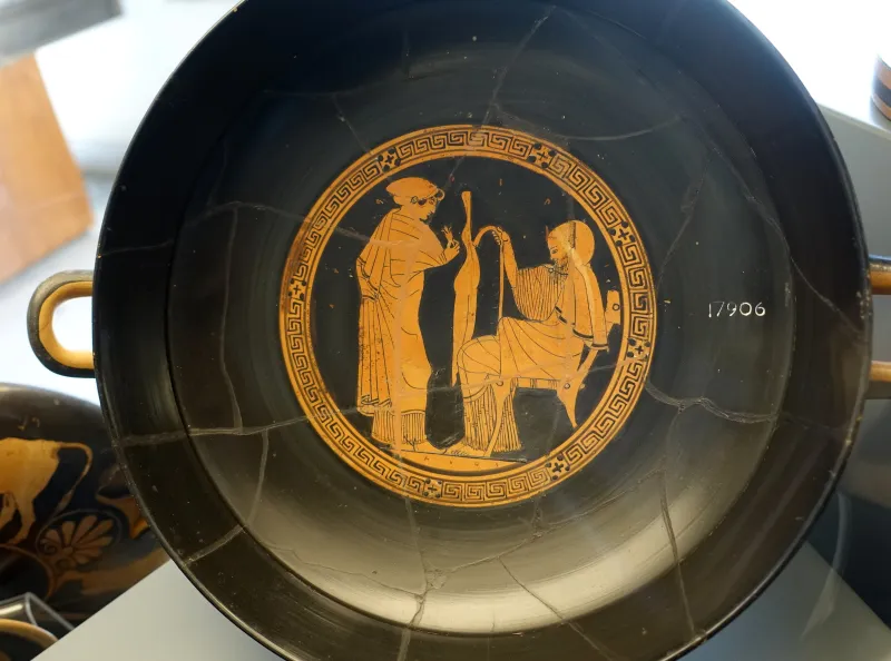 Seated Man And Woman, Attic Red-Figure Kylix, By The Telephos Painter, 475-450 Bc - Museo Gregoriano Etrusco - Vatican Museums - 