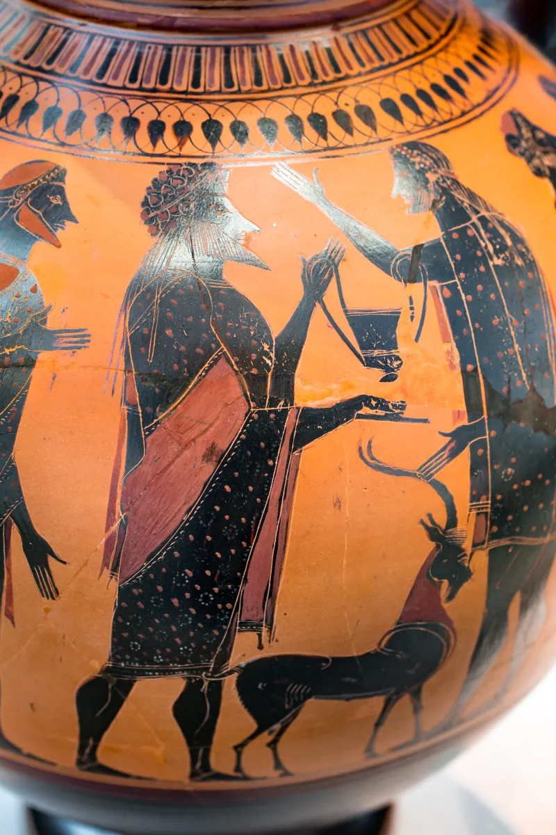 Affecter - Abv 243 44 - Dionysos And Ikarios - Men Leading Goat To Sacrifice - München As 1441 - 