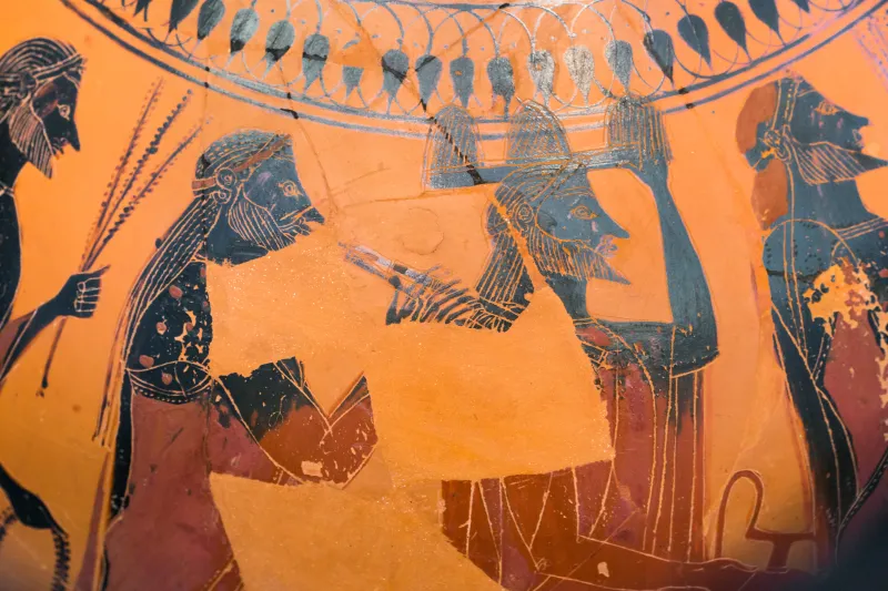 Affecter - Abv 243 44 - Dionysos And Ikarios - Men Leading Goat To Sacrifice - München As 1441 - 