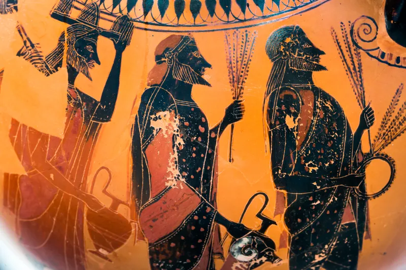 Affecter - Abv 243 44 - Dionysos And Ikarios - Men Leading Goat To Sacrifice - München As 1441 - 
