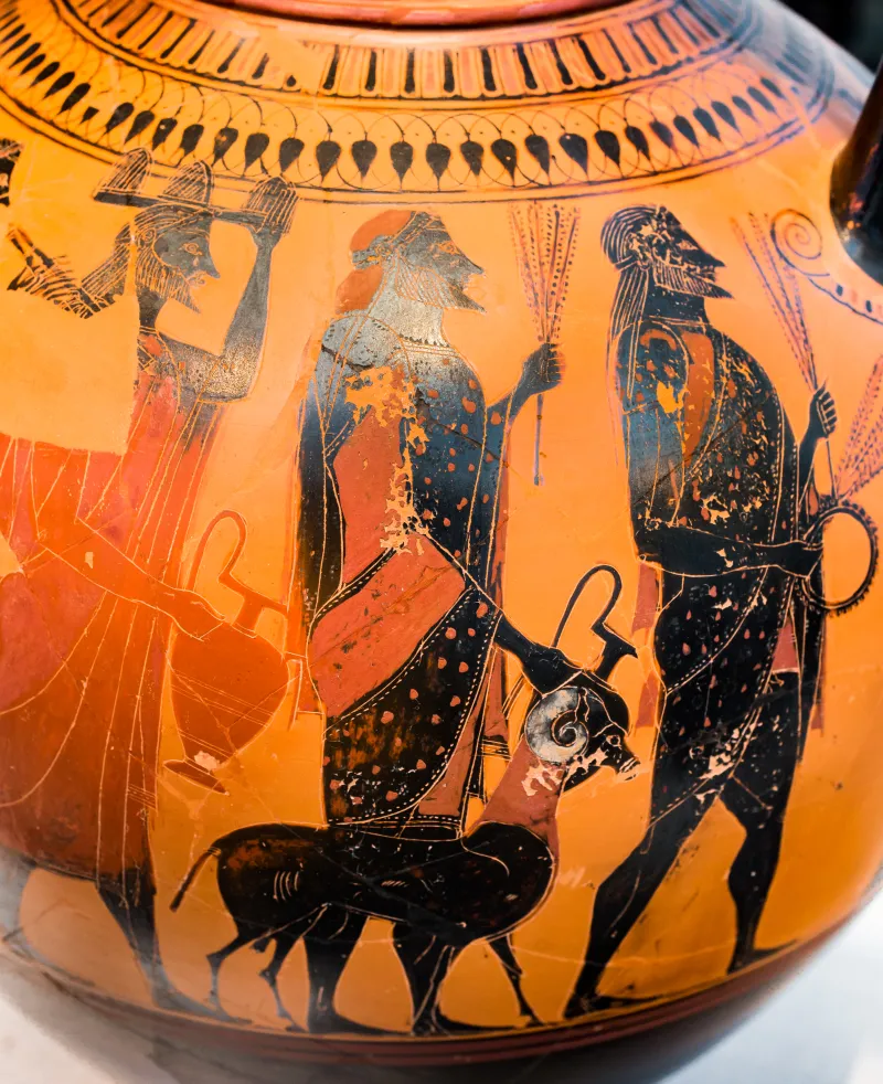Affecter - Abv 243 44 - Dionysos And Ikarios - Men Leading Goat To Sacrifice - München As 1441 - 