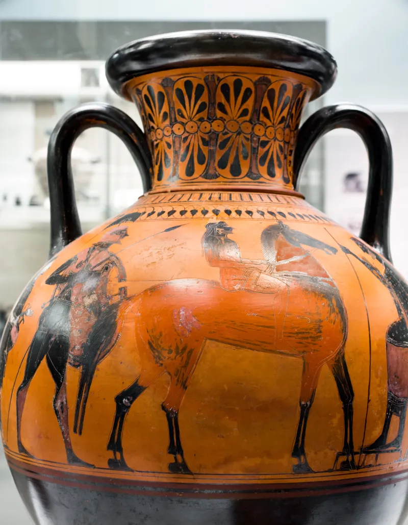 Affecter - Abv 243 45 - Dionysos And Ikarios - Horseman And Other Figures - London Bm - 1836-0224-46 - 