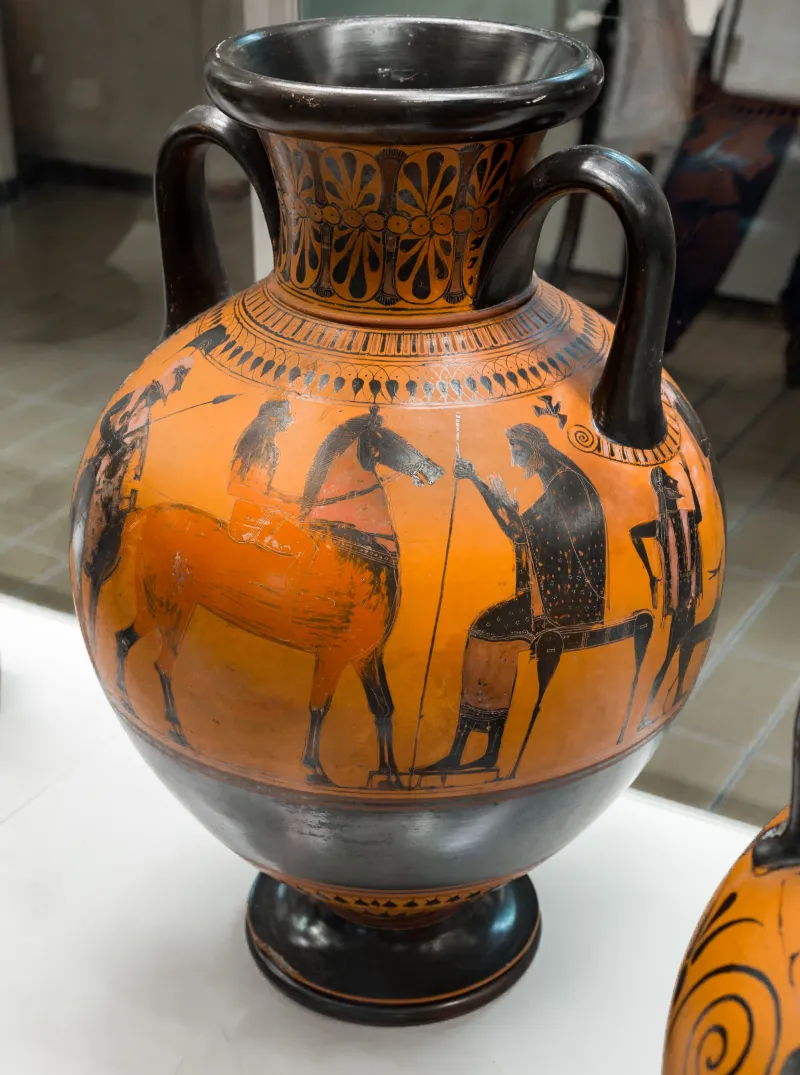 Affecter - Abv 243 45 - Dionysos And Ikarios - Horseman And Other Figures - London Bm - 1836-0224-46 - 
