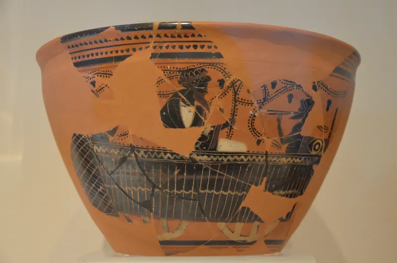 Black-Figure Skyphos, The Ship-Car Of Dionysos, By The Theseus Painter, About 500 Bc, National Archaeological Museum Of Athens 