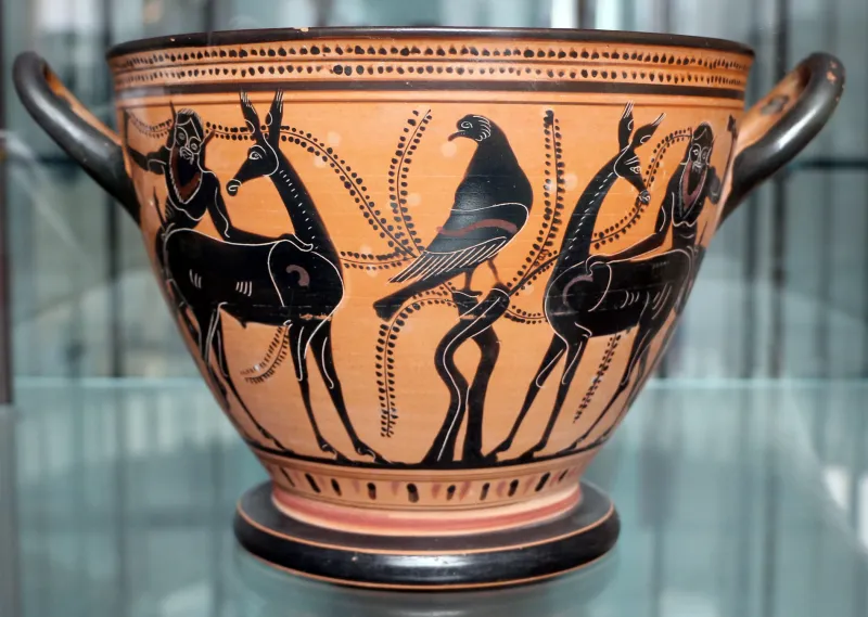 Pittore Di Teseo, Skyphos Attico, 510-490 Ac, Da Massafra (Ta), 