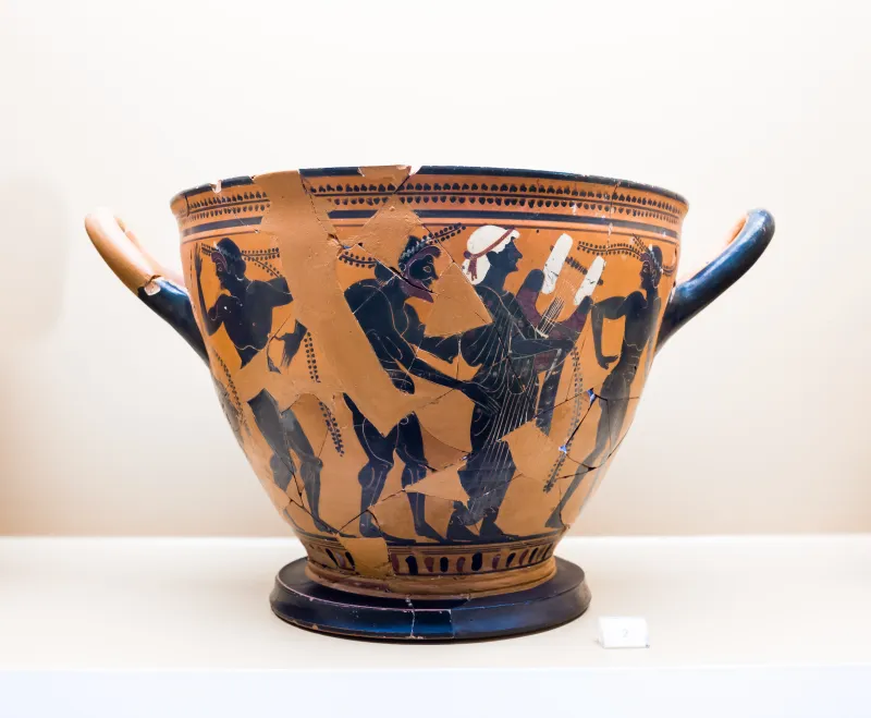 Theseus Painter - Abv 518 - Komos - Athens Agora Museum P 1544 - 