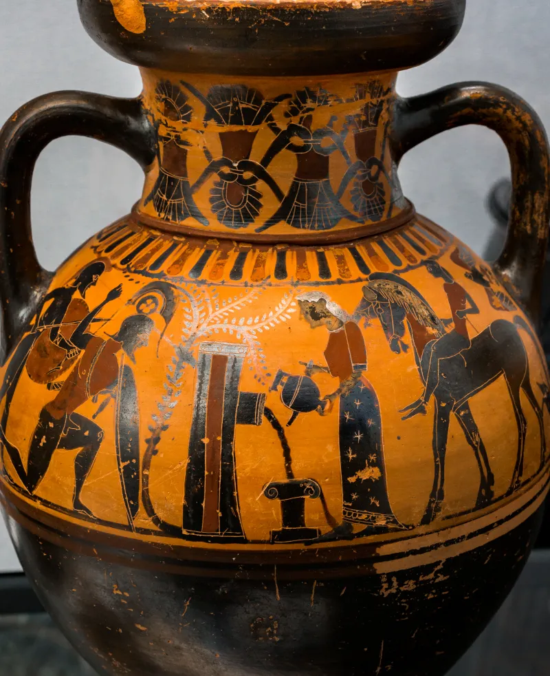 Timiades Painter - Abv 95 4 - Achilles Waylaying Polyxena And Troilos - Eight Hoplites - München As 1436 - 