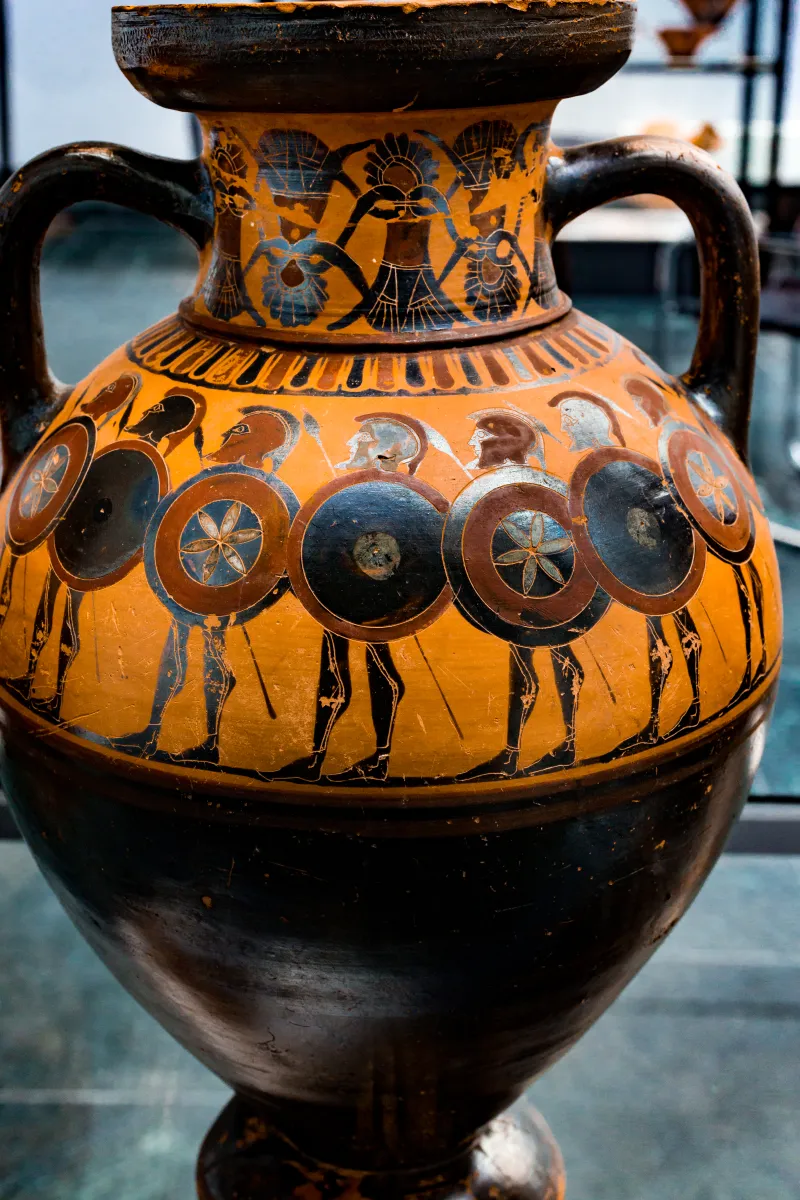 Timiades Painter - Abv 95 4 - Achilles Waylaying Polyxena And Troilos - Eight Hoplites - München As 1436 - 