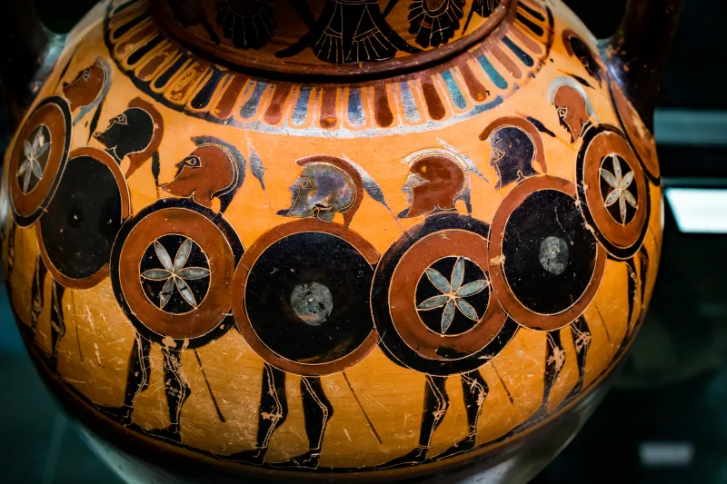 Timiades Painter - Abv 95 4 - Achilles Waylaying Polyxena And Troilos - Eight Hoplites - München As 1436 - 