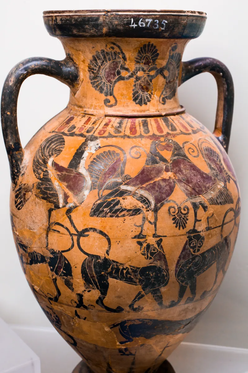 Timiades Painter - Abv Extra - Satyrs Dancing - Animal Friezes - Roma Mnevg 46735 - 