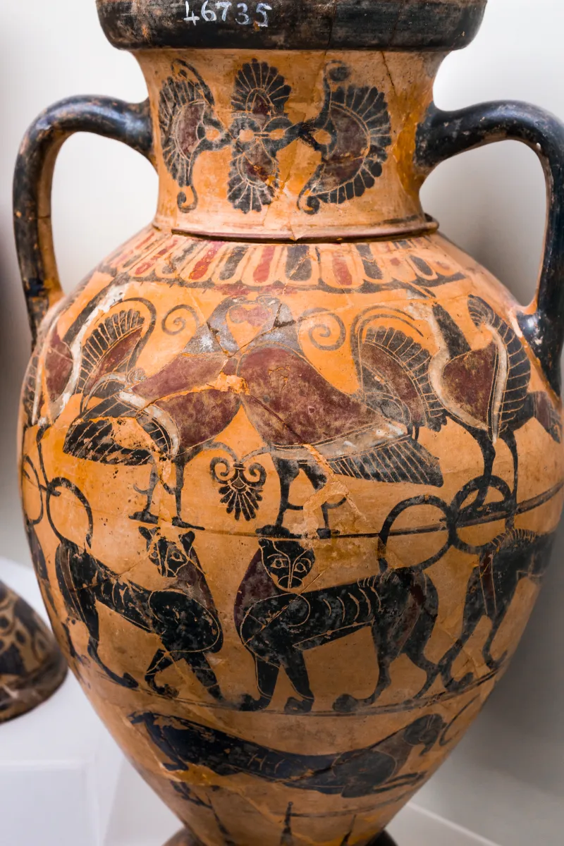 Timiades Painter - Abv Extra - Satyrs Dancing - Animal Friezes - Roma Mnevg 46735 - 