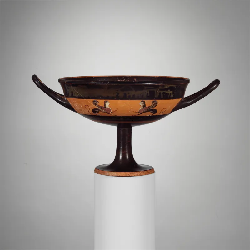 Terracotta Kylix- Band-Cup (Drinking Cup) Met 
