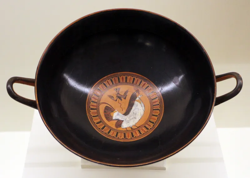 Tleson Painter, Kylix Con Gallo E Gallina, 565-550 Ac 
