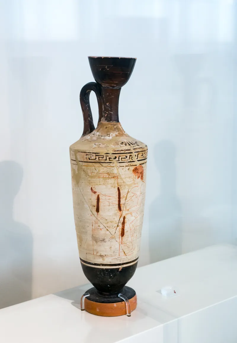 Torch Painter - Arv 1246 1 - Young Athlete Decorating Tomb Stele With Sash - Athens Nam 