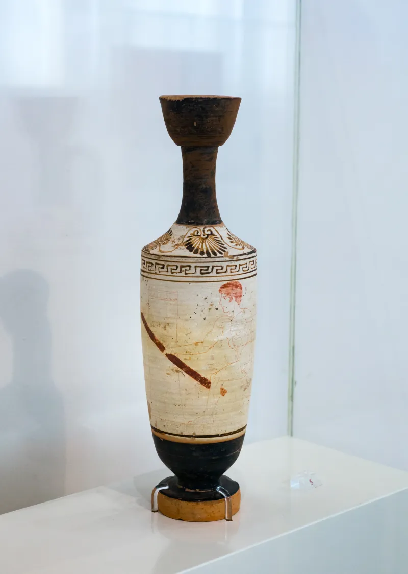 Torch Painter - Arv 1246 2 - Young Athlete With Torch At Tomb Stele - Athens Nam 