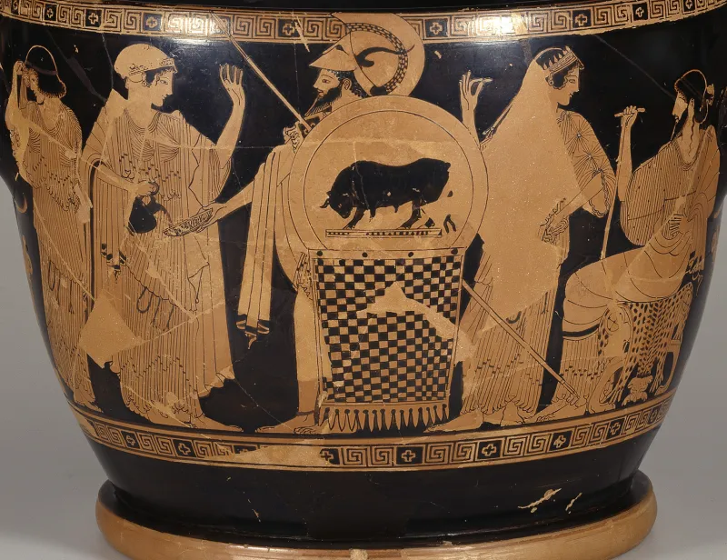 Departing Warrior On A Skyphos, Triptolemos Painter, 1St Quarter Of The 5Th Century 