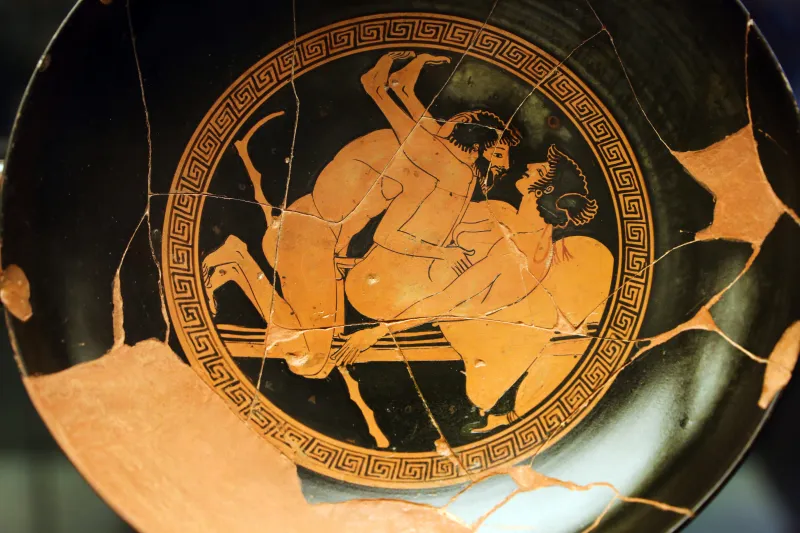 Pittore Di Triptolemos, Kylix Attica Con Scena Erotica Con Etera, 500-480 Ac 
