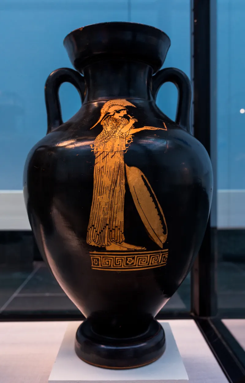 Triptolemos Painter Arv 362 14 Athena Writing - Athlete With Spear 