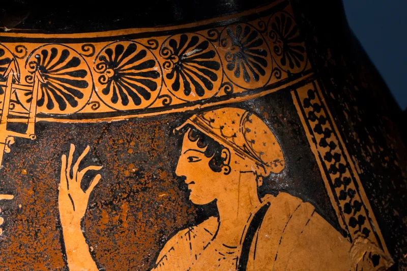 Triptolemos Painter Arv 362 19 Triptolemos With Demeter And Persephone - Theseus With Poseidon And Goddess 