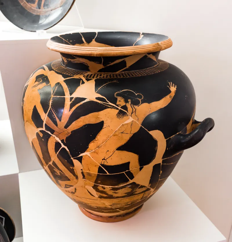Troilos Painter - Arv 296 10 - Theseus And Sinis - Komos - Roma Mnevg - 