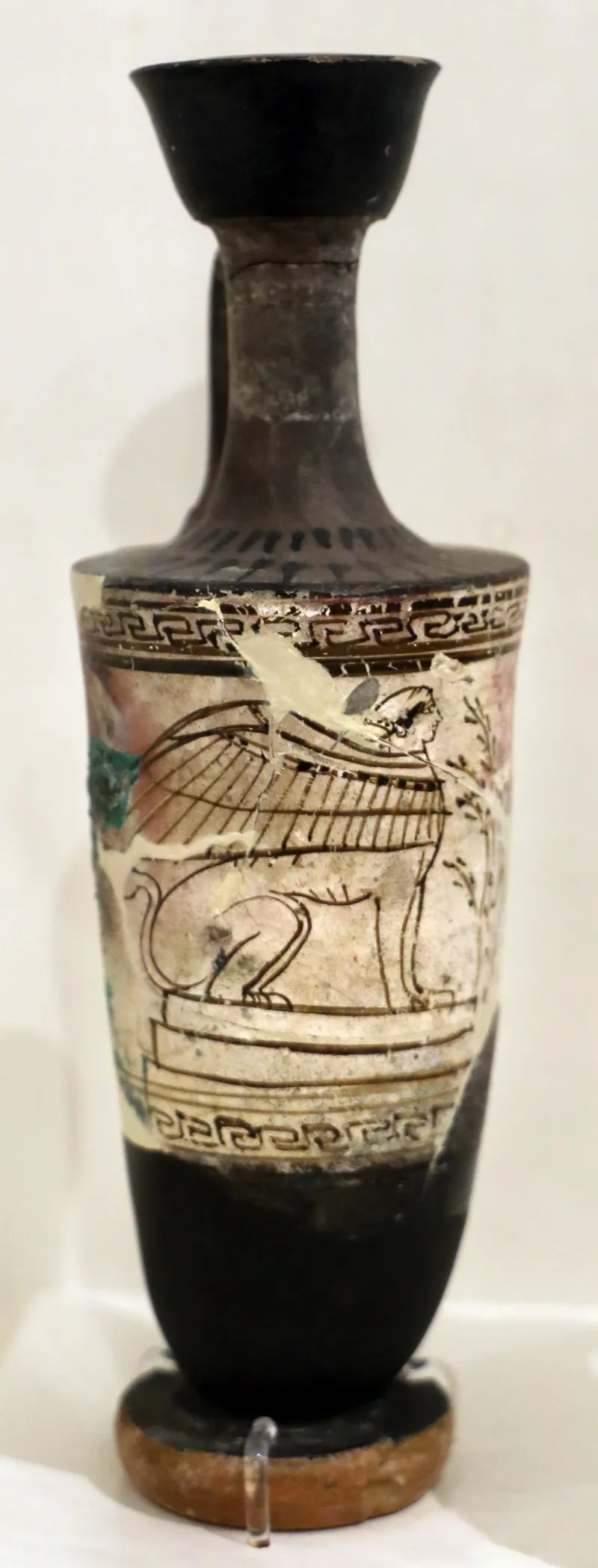 Primo Periodo Classico, Lekythos Attico A Sfondo Bianco Con Sfinge, Pittore Di Tymbos, 475-470 Ac Ca, 