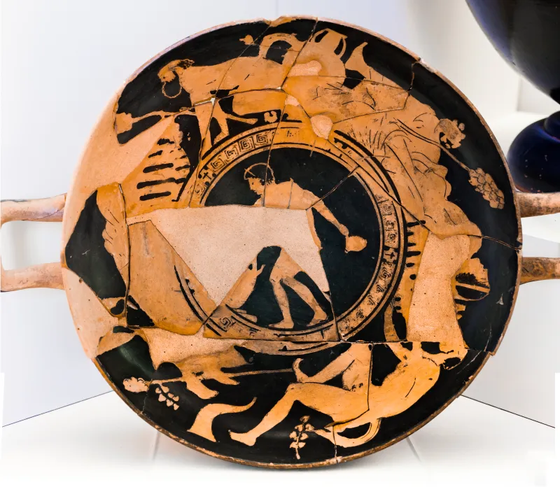 Probably Veii Painter - Arv 907 1 - Cup Bearer - Satyrs And Maenads - Roma Mnevg 50436 - 