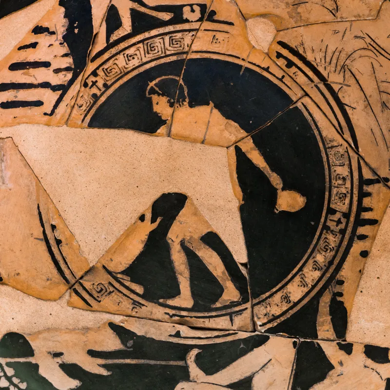 Probably Veii Painter - Arv 907 1 - Cup Bearer - Satyrs And Maenads - Roma Mnevg 50436 - 
