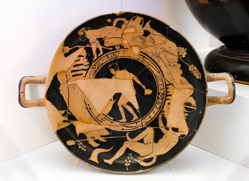 Probably Veii Painter - Arv 907 1 - Cup Bearer - Satyrs And Maenads - Roma Mnevg 50436 - 